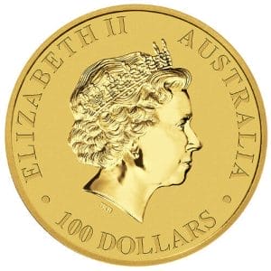 1 oz Australian Gold Kangaroo - Obverse