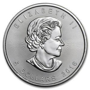 1 oz Canadian Silver Maple Obverse
