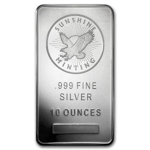 10 oz Silver Bar (Varied Mint)
