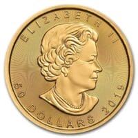1 oz Canadian Gold Maple Leaf - Obverse