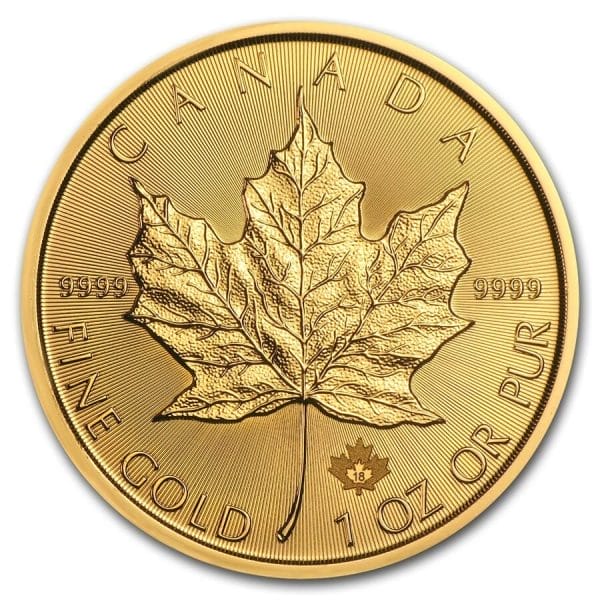 1 oz Canadian Gold Maple Leaf - Reverse