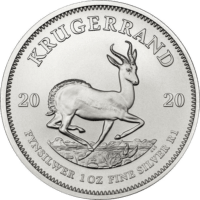 1 oz South African Silver Krugerrand (Random Year)