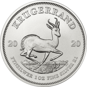 1 oz South African Silver Krugerrand (Random Year)